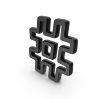 Out Line Hashtag Icon Black PNG & PSD Images