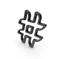 Black Hashtag Social Media Icon PNG & PSD Images