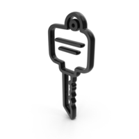 Out Line Key1 Icon Black PNG & PSD Images