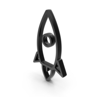 Out Line Rocket Icon Black PNG & PSD Images