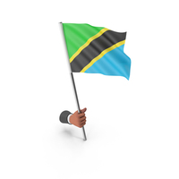 Tanzania Hand Hold Flag PNG & PSD Images