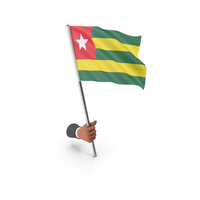 Togo Hand Hold Flag PNG & PSD Images