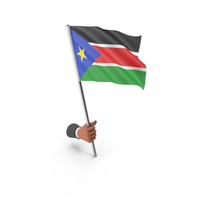 South Sudan Hand Hold Flag PNG & PSD Images