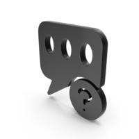 Black Question Mark Chat Bubble Icon PNG & PSD Images