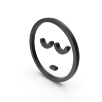 Black Sad Emoticon Icon PNG & PSD Images