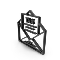 Black Tax Mail Icon PNG & PSD Images