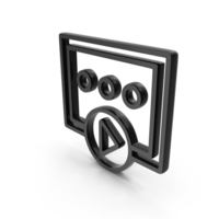 Video Course Concept Icon Black PNG & PSD Images