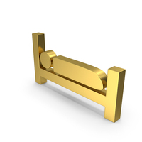 HOTEL BED ICON GOLD PNG & PSD Images