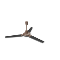 Metallic Ceiling Fan With Wooden Blades PNG & PSD Images