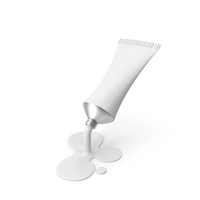 Squeezed White Paint Tube PNG & PSD Images