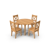 Round Table And Chairs PNG & PSD Images