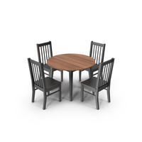 Round Table And Chairs PNG & PSD Images
