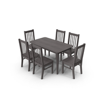 Black Dining Table Set PNG & PSD Images