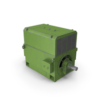 Used Green Electric Induction Motor PNG & PSD Images