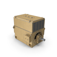 Used Yellow Electric Induction Motor PNG & PSD Images