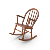Dark Colored Rocking Chair Backwards PNG & PSD Images