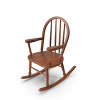 Straight Dark Colored Rocking Chair PNG & PSD Images