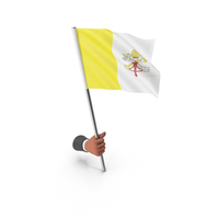 Vatican City Hand Hold Flag PNG & PSD Images