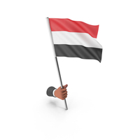 Yemen Hand Hold Flag PNG & PSD Images