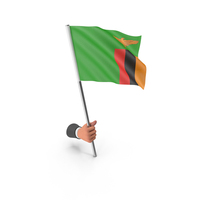 Zambia Hand Hold Flag PNG & PSD Images