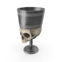 Antique Skull Goblet Silver PNG & PSD Images