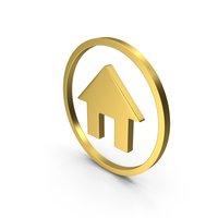 Home Icon Gold PNG & PSD Images