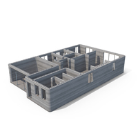 3D Printed Concrete House Structure PNG & PSD Images