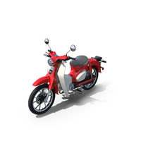 Red Scooter Honda Super Cub 2024 PNG & PSD Images