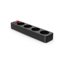 Black Electric Extension Socket PNG & PSD Images