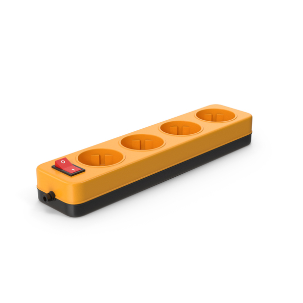 Orange Electric Extension Socket PNG & PSD Images