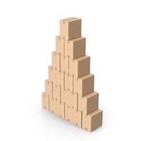 Big Pyramid Of Blank Cardboard Boxes PNG & PSD Images