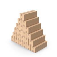 Big Pyramid Of Blank Cardboard Box PNG & PSD Images