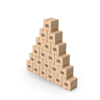 Big Pyramid Of Cardboard Boxes PNG & PSD Images