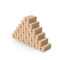 Big Pyramid Of Blank Cardboard Boxes PNG & PSD Images