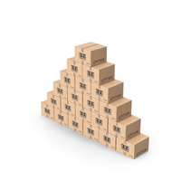 Big Pyramid Of Cardboard Boxes PNG & PSD Images