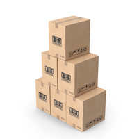 Small Pyramid Of Cardboard Boxes PNG & PSD Images