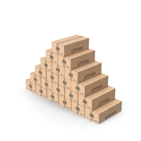 Big Pyramid Of Cardboard Boxes PNG & PSD Images