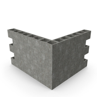 Cinder Block Wall Corner PNG & PSD Images