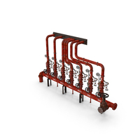 Industrial Pipeline System with Valves PNG & PSD Images