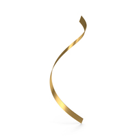 Gold Curly Ribbon PNG & PSD Images