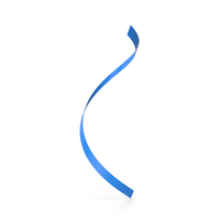Blue Curly Ribbon PNG & PSD Images