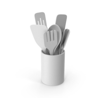 Kitchen Utensils In Mug PNG & PSD Images