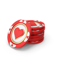 Casino Chips With Hearts PNG & PSD Images