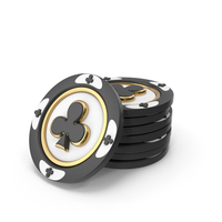 Casino Chips With Clubs PNG & PSD Images