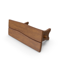 Rustic Dark Colored Wooden Bench On The Ground PNG & PSD Images