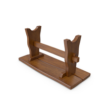 Rustic Dark Colored Wooden Bench Upside Down PNG & PSD Images
