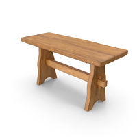 Rustic Light Colored Wooden Bench PNG & PSD Images