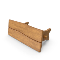 Rustic Light Colored Wooden Bench On The Ground PNG & PSD Images