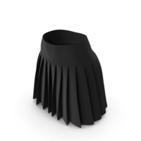Black Pleated Skirts PNG & PSD Images