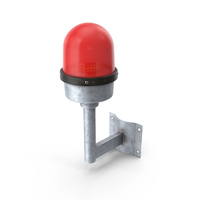 Airport Obstruction Beacon Light ON Dirty PNG & PSD Images